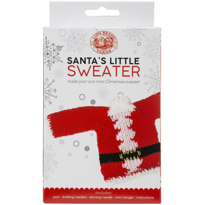 Mini Christmas Sweater - Santa Kit Lion Brand Yarns