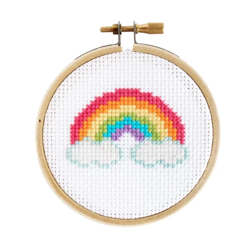 Mini Rainbow Cross Stitch Kit Kit The Stranded Stitch