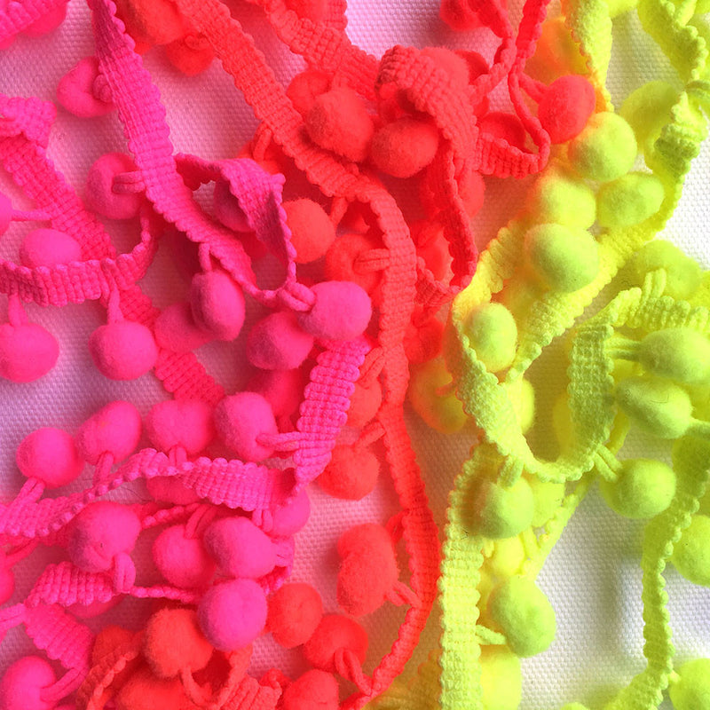 Neon Pom Pom Trim Notions Brooklyn Craft Company