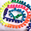 Neon Pom Pom Trim Notions Brooklyn Craft Company Neon Rainbow