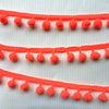 Neon Pom Pom Trim Notions Brooklyn Craft Company Neon Orange