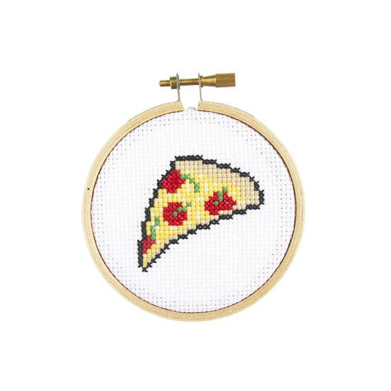 Mini Pizza Cross Stitch Kit Kit The Stranded Stitch