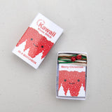 Kawaii Christmas Pudding Cross Stitch Kit in a Matchbox