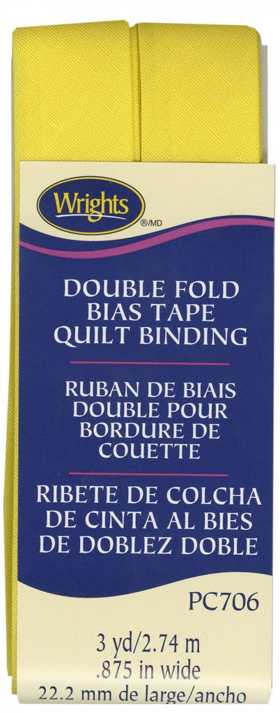 Double Fold Quilt Binding - Canary