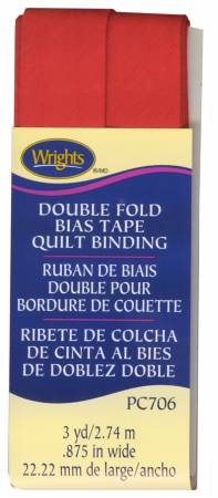 Double Fold Quilt Binding - Red