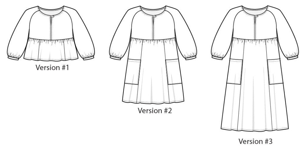 Romey Gathered Dress & Top Pattern (Sizes 16 - 34) Pattern Sew House Seven