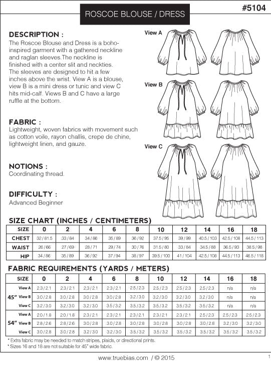 VIRTUAL WORKSHOP: Sew a Roscoe Blouse or Dress
