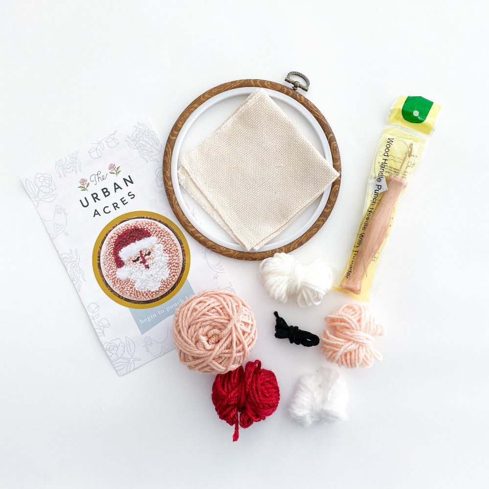 Beginner Punch Needle Kit - Santa Kit The Urban Acres
