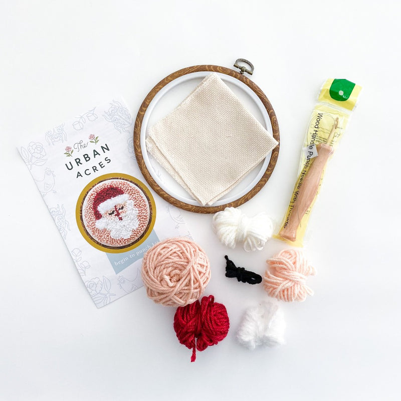 Beginner Punch Needle Kit - Santa Kit The Urban Acres