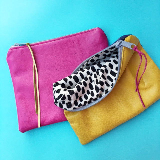 Sew a Leather Zipper Pouch