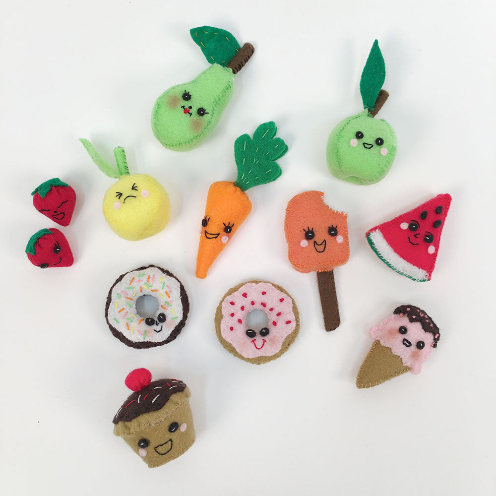 12 Pre-Cut Mini Treats Dessert Fun Kids Sewing Kit  
