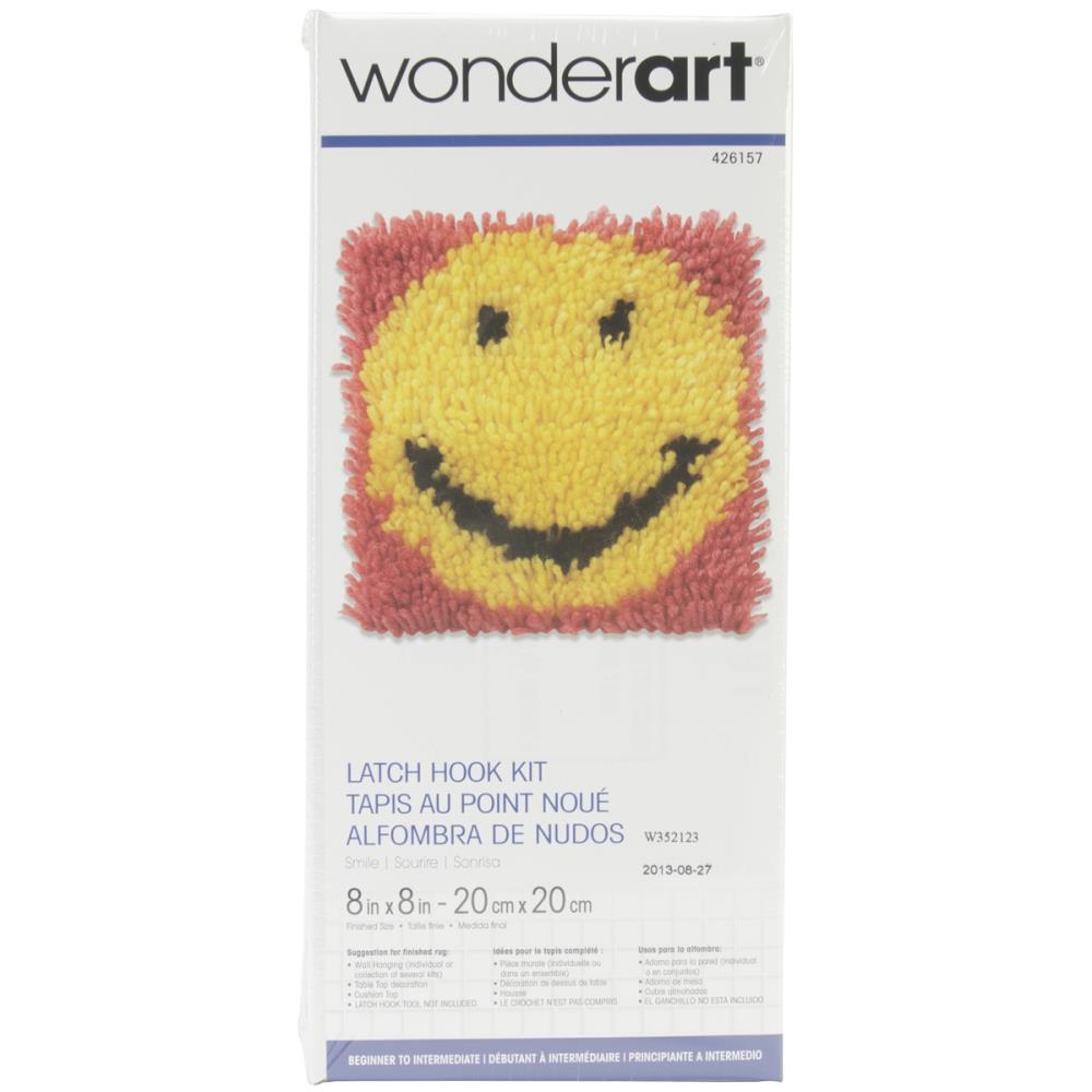 Wonderart Smile Latch Hook Kit, 8 x 8