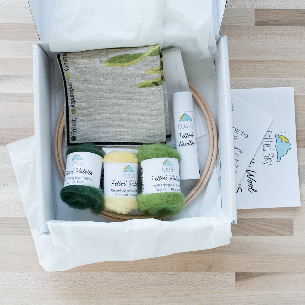 Snake Plant Needle Felting Kit