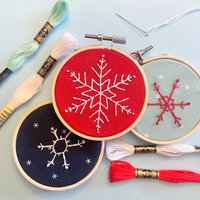 Embroidered Snowflake Ornaments Past Workshop Brooklyn Craft Company