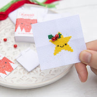 Kawaii Christmas Star Cross Stitch Kit in a Matchbox Ornament Marvling Bros Ltd