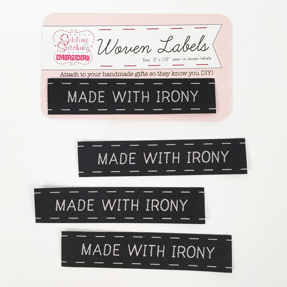 Made with Irony Woven Labels