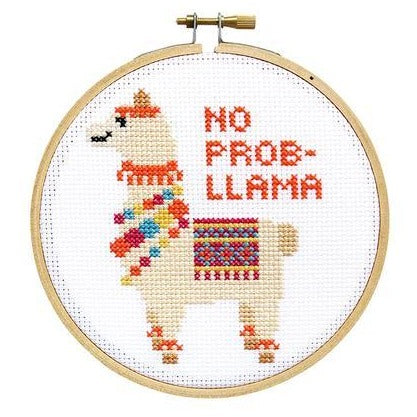 No Prob-llama Cross Stitch Kit Kit The Stranded Stitch