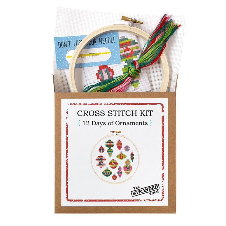 12 Days of Ornaments DIY Cross Stitch Kit Kit The Stranded Stitch