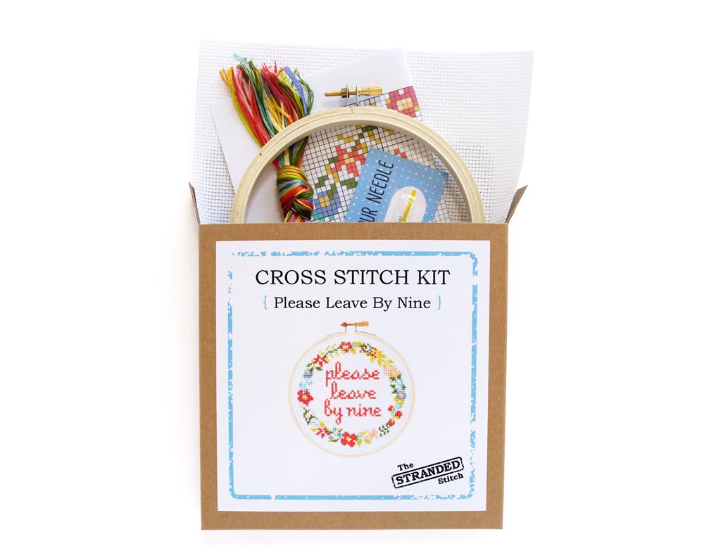 Please Leave By Nine Cross Stitch Kit Kit The Stranded Stitch