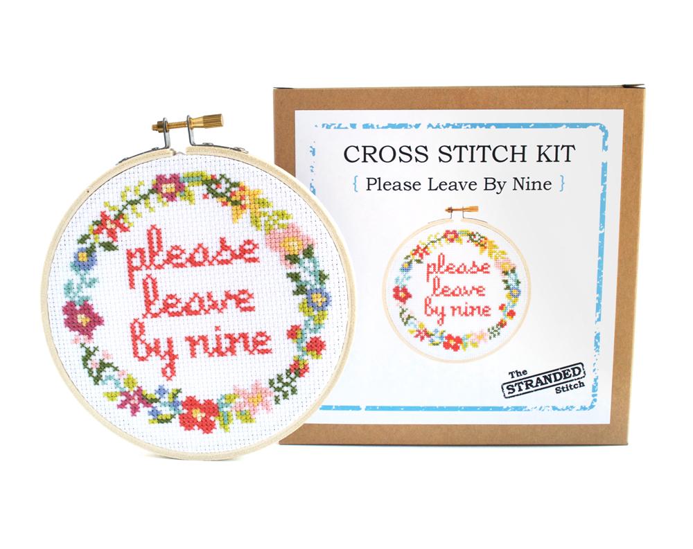 Please Leave By Nine Cross Stitch Kit Kit The Stranded Stitch