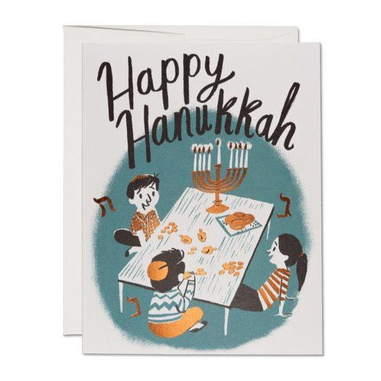 Family Hanukkah Card Greeting Cards Red Cap Cards