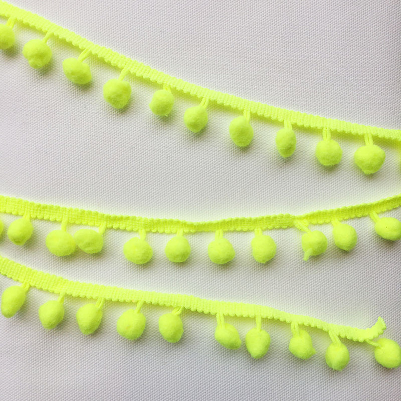 Neon Pom Pom Trim Notions Brooklyn Craft Company Neon Yellow